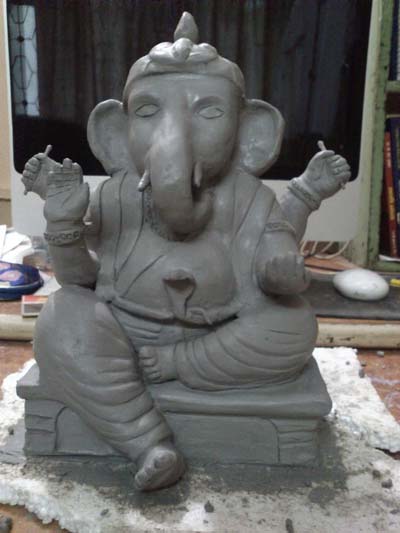 Unpainted Ganesh Model
